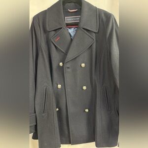 Women’s Navy Blue Double-Breasted Coat
